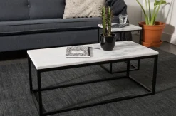 Zuiver Soffbord 'Marble Power' - Svart/Marmor