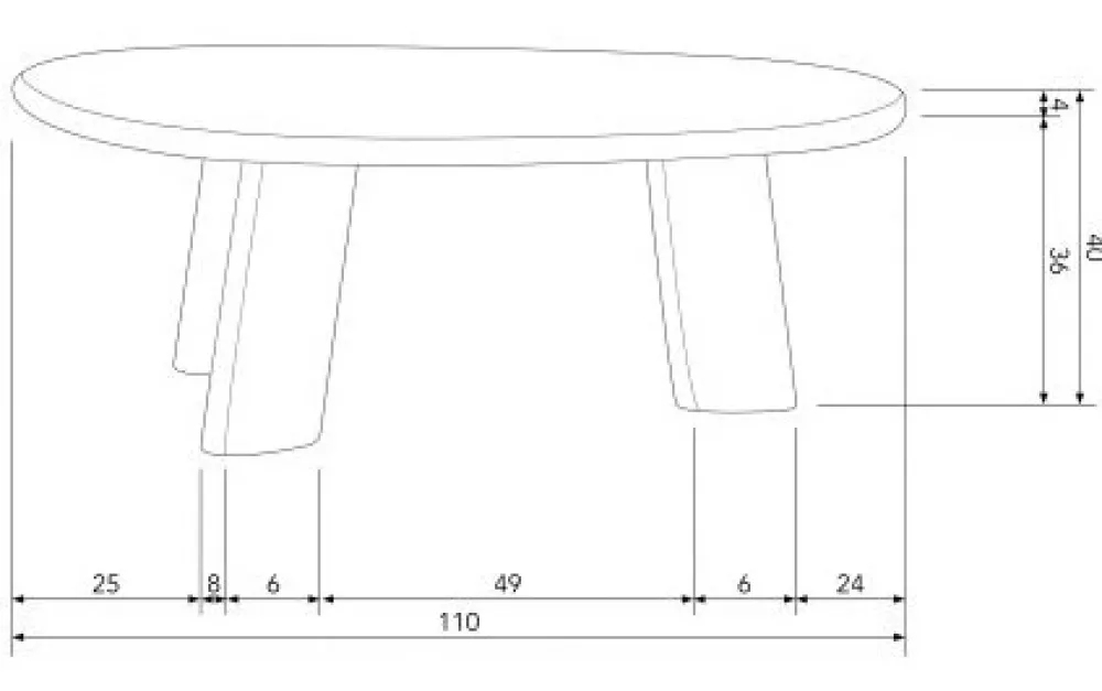 WOOOD Soffbord 'Roundly' - Valnöt