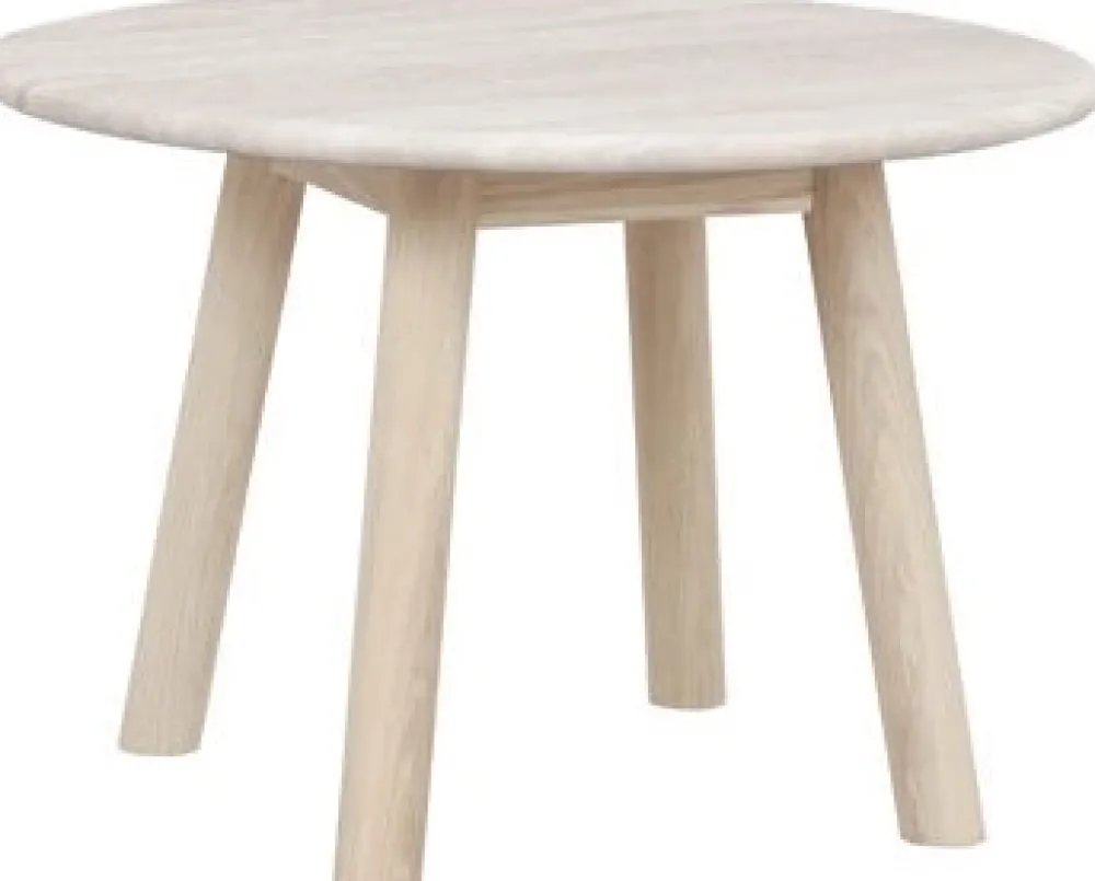 Rowico Home Soffbord 'Taransay' Runt 60cm - Beige/Vitpigmenterad