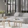 Rowico Home Soffbord 'Taransay' Runt 90cm - Beige/Vitpigmenterad