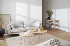 Rowico Home Soffbord 'Tompkins' runt Ø60 - Vitpigmenterad ek
