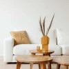Vintage Soffbord Runt 80cm - Natur