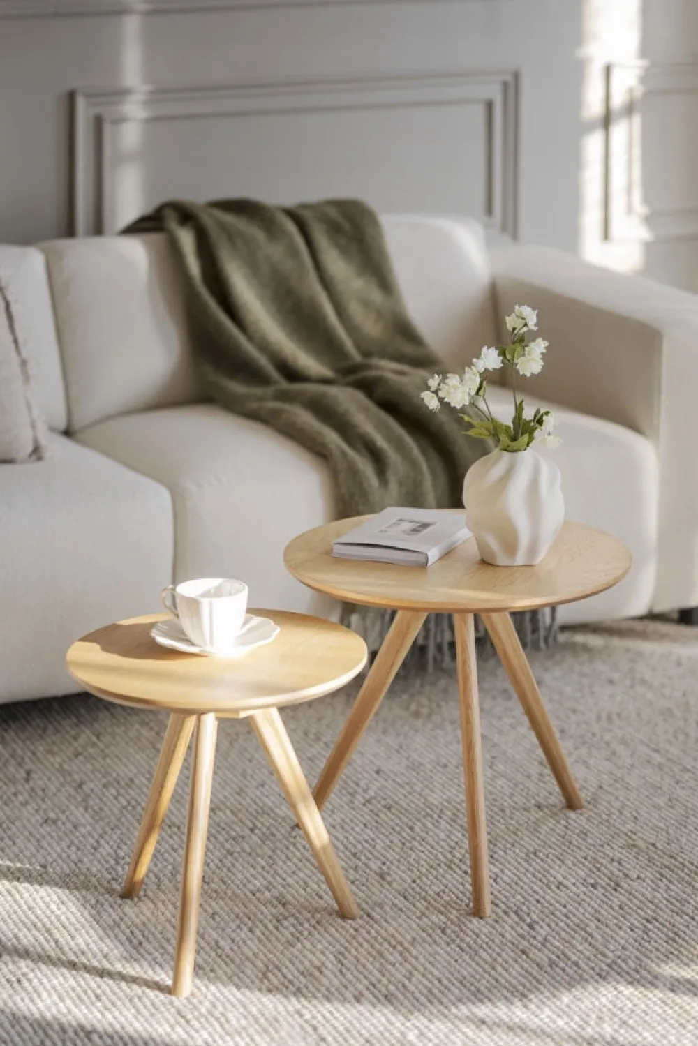 Rowico Home Soffbord 'Yumi' 2 delar - Ek