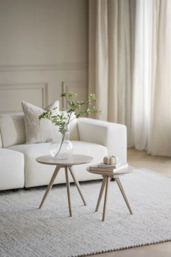 Rowico Home Soffbord 'Yumi' 2 delar - Vitpigmenterad