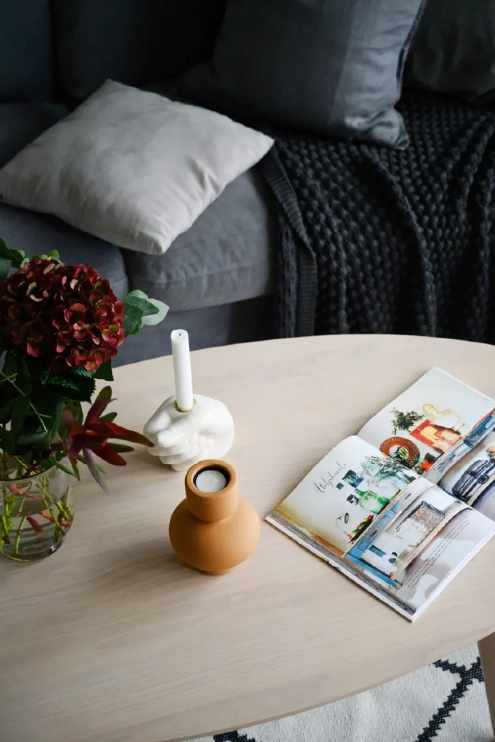 Rowico Home Soffbord 'Yumi' 130x65cm - Vitpigmenterad
