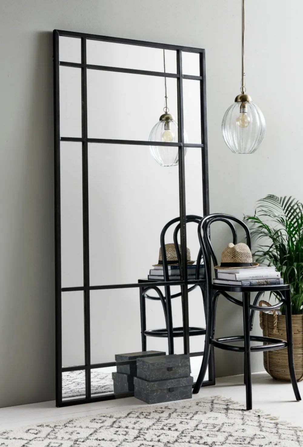 Nordal Spegel 'Spirit' 102x204cm - Svart
