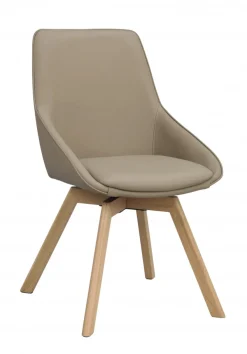 Rowico Home Stol 'Alison' Läder - Beige/ek