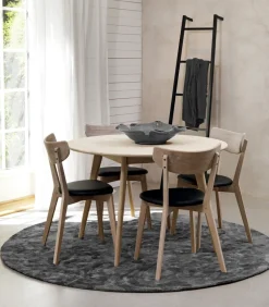 Rowico Home Stol 'Ami' - Vitpigmenterad Ek/Svart
