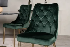 Reforma Stol 'Elverum Deluxe' - Grön/Mässing