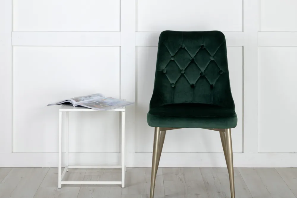 Reforma Stol 'Elverum Deluxe' - Grön/Mässing