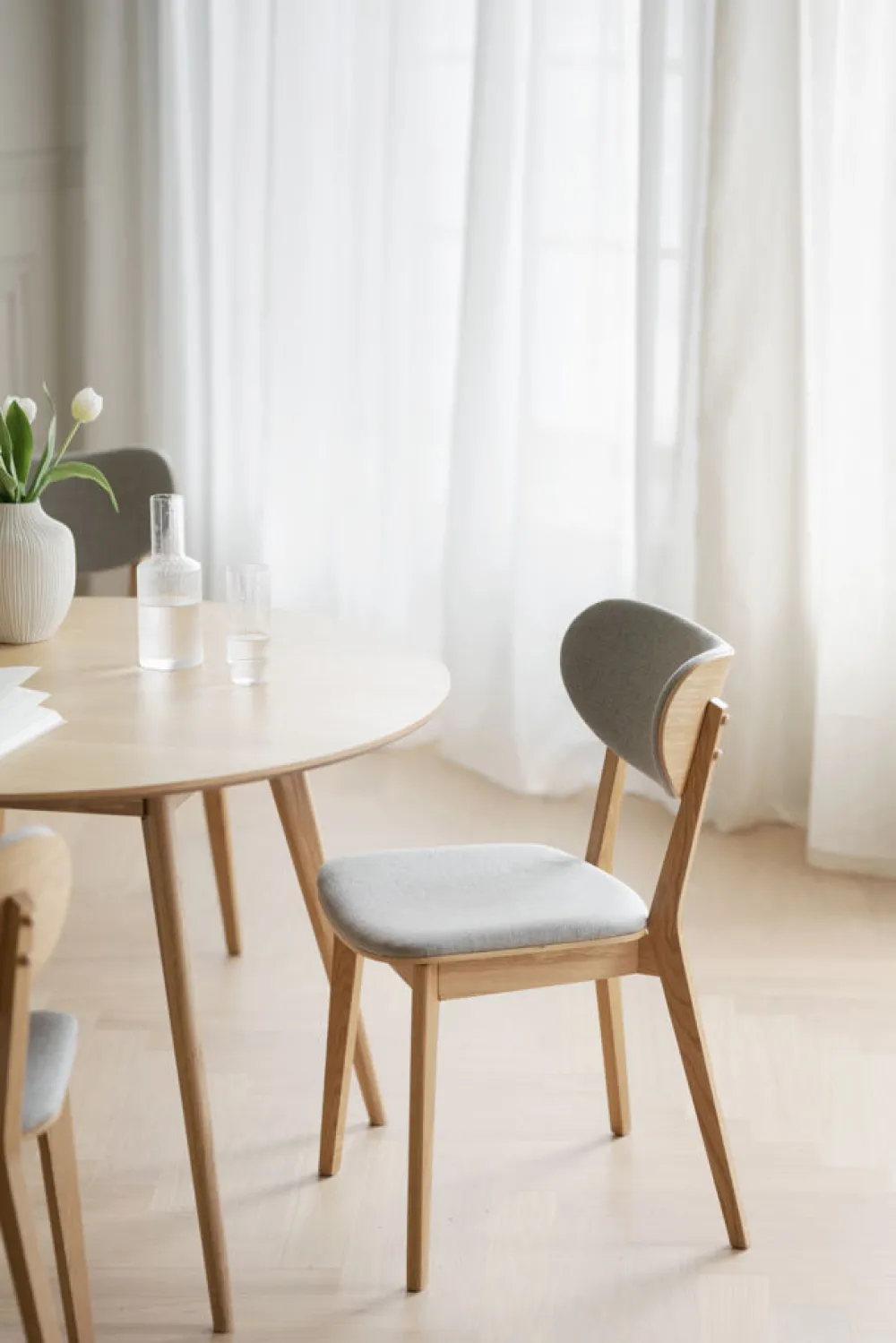 Rowico Home Stol - 'Kato' - Ek/Ljusgrå