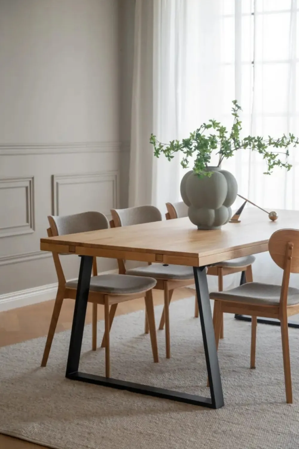 Rowico Home Stol 'Kato' - Grå/beige