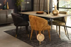 Dutchbone Stol 'Lunar' Sammet - Koppar