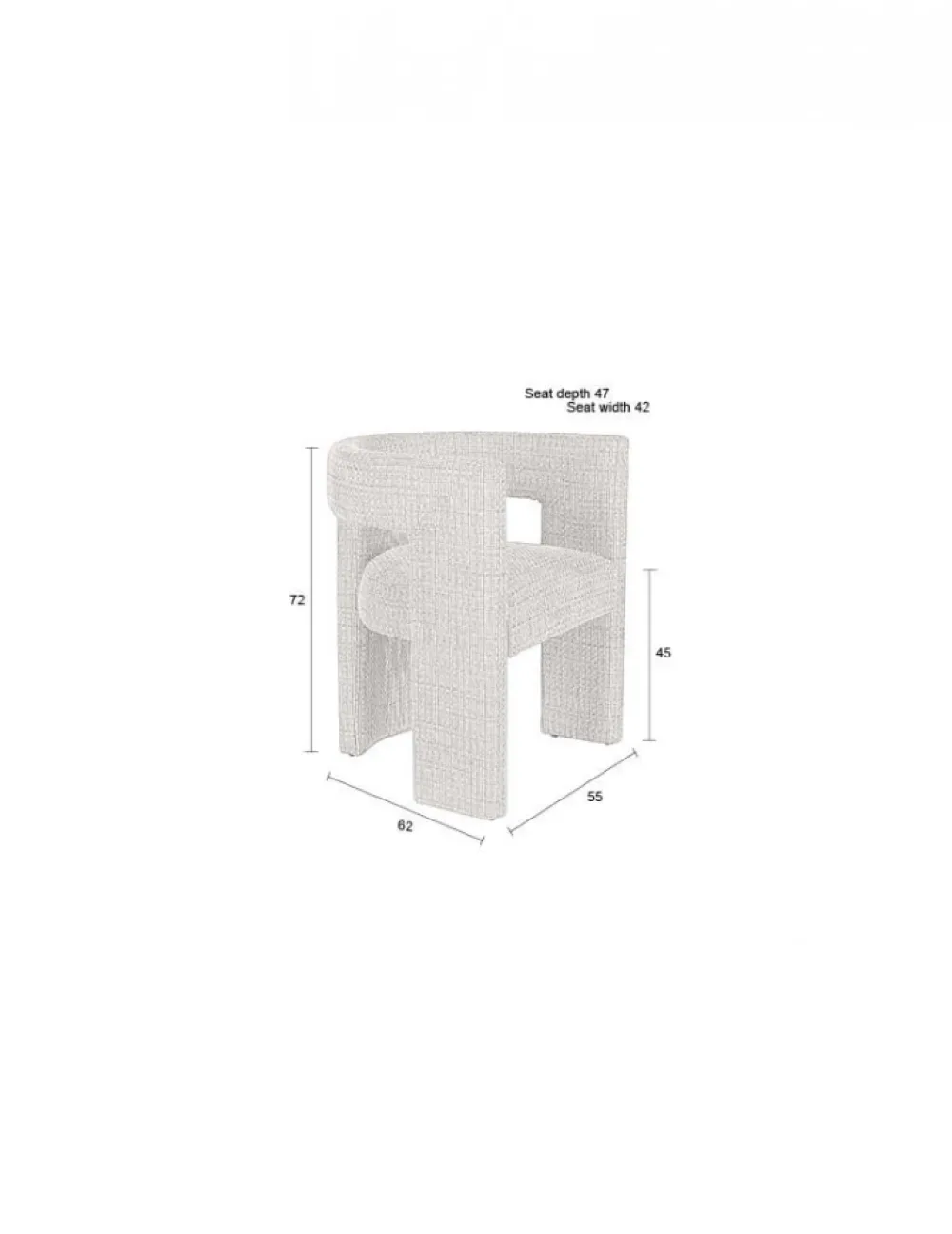 Dutchbone Stol 'Medina' - Beige