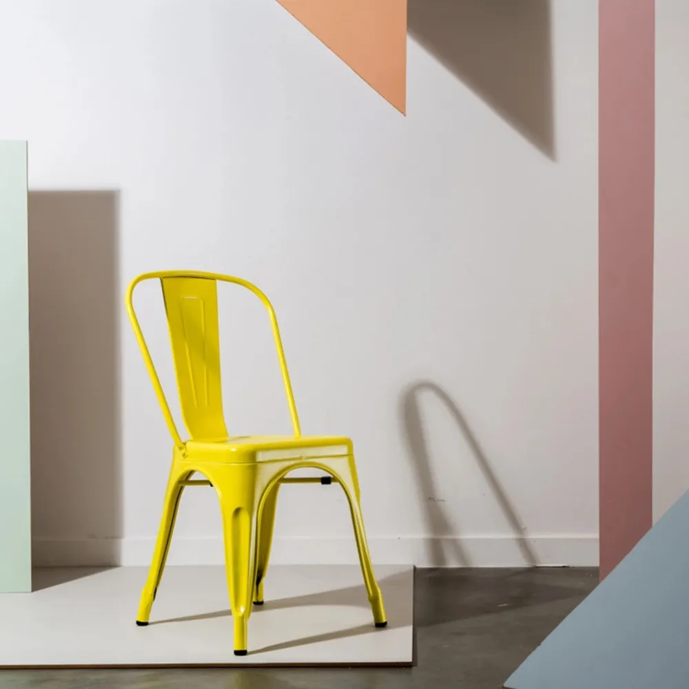 KDESIGN Stol 'Montmartre' - Gul lackad