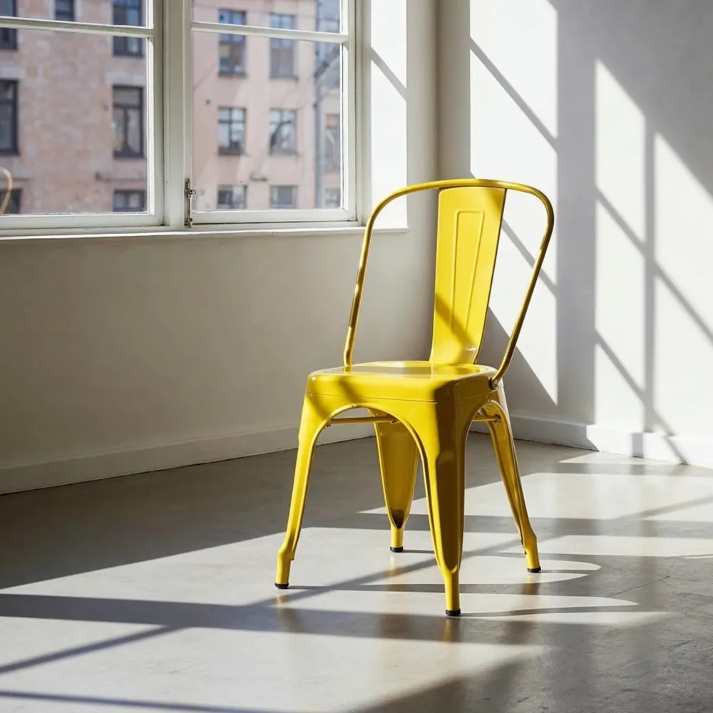 KDESIGN Stol 'Montmartre' - Gul lackad