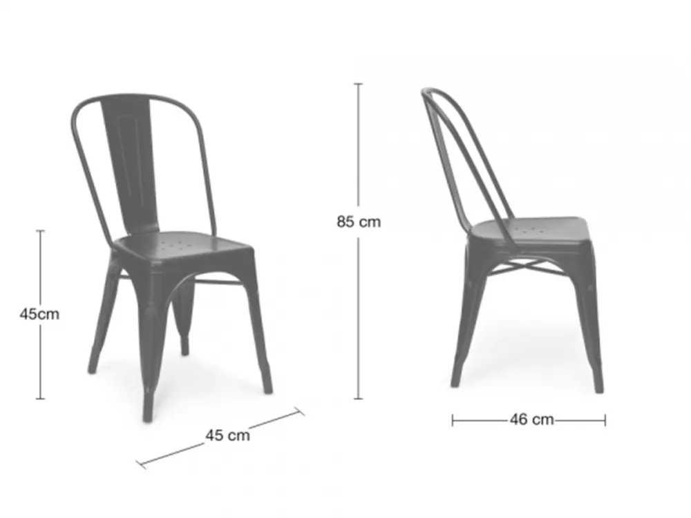 KDESIGN Stol 'Montmartre' - Vintage vit