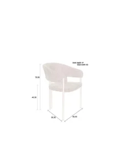 Dutchbone Stol 'Nadia' - Beige