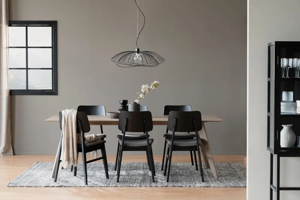 Rowico Home Stol 'Nagano' - Ek/Mörkgrå
