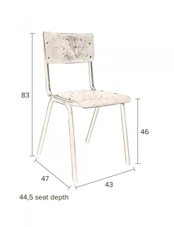 Dutchbone Stol 'Scuola' - Brun