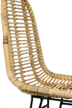 Reforma Stol 'Striped rattan' - Natur/Svart