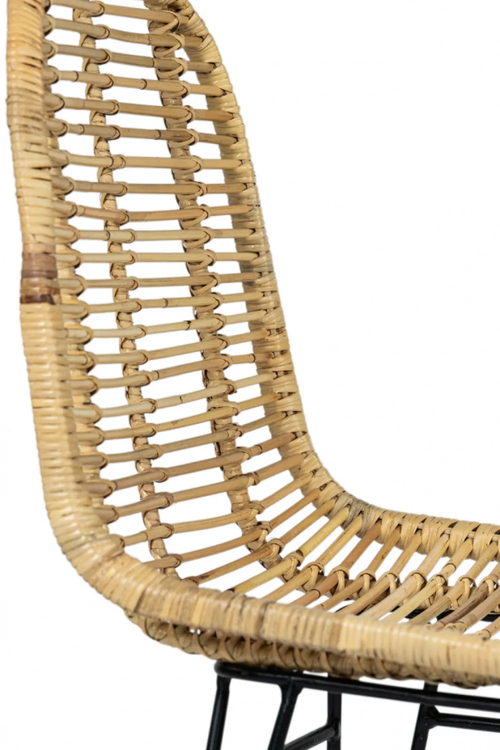 Reforma Stol 'Striped rattan' - Natur/Svart