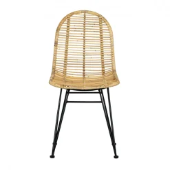 Reforma Stol 'Striped rattan' - Natur/Svart