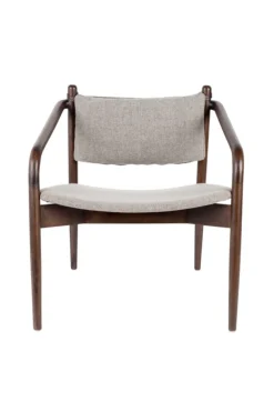 Dutchbone Stol 'Torrance' - Valnöt/Beige