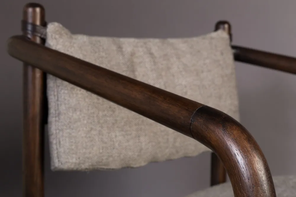 Dutchbone Stol 'Torrance' - Valnöt/Beige