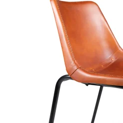 Vintage Stol - Läder/Järn