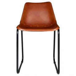 Vintage Stol - Läder/Järn