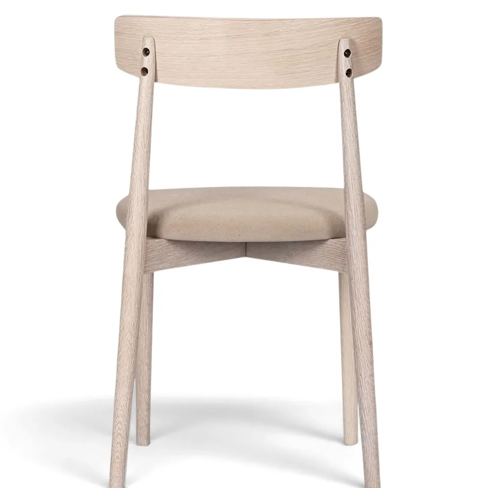 Reforma Stol 'Ystad' - Vit ek/Beige