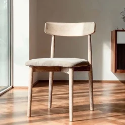 Reforma Stol 'Ystad' - Vit ek/Beige