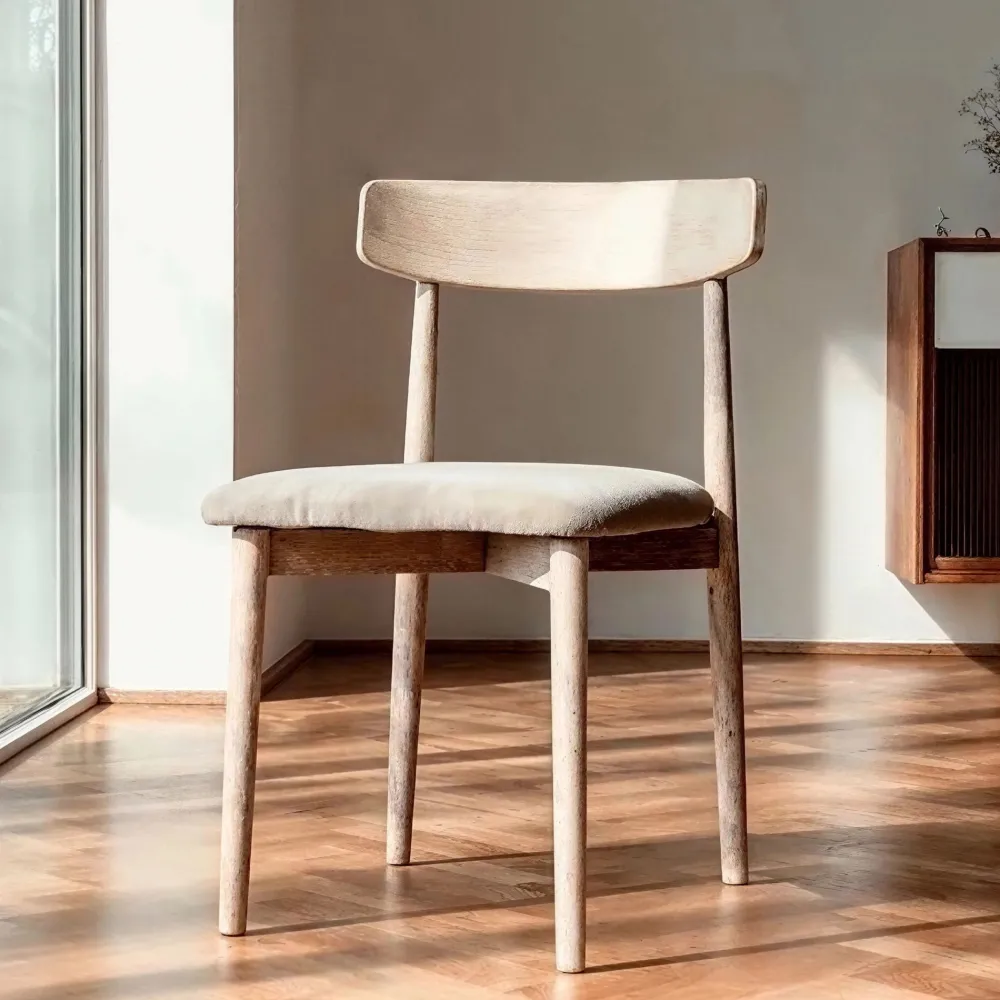 Reforma Stol 'Ystad' - Vit ek/Beige