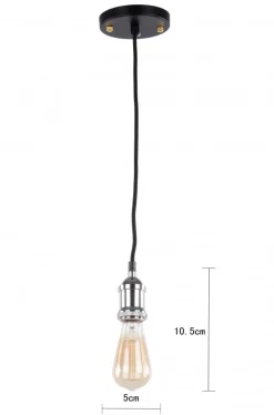 Fair Glare Taklampa 'Chrome' - Glas/Metall