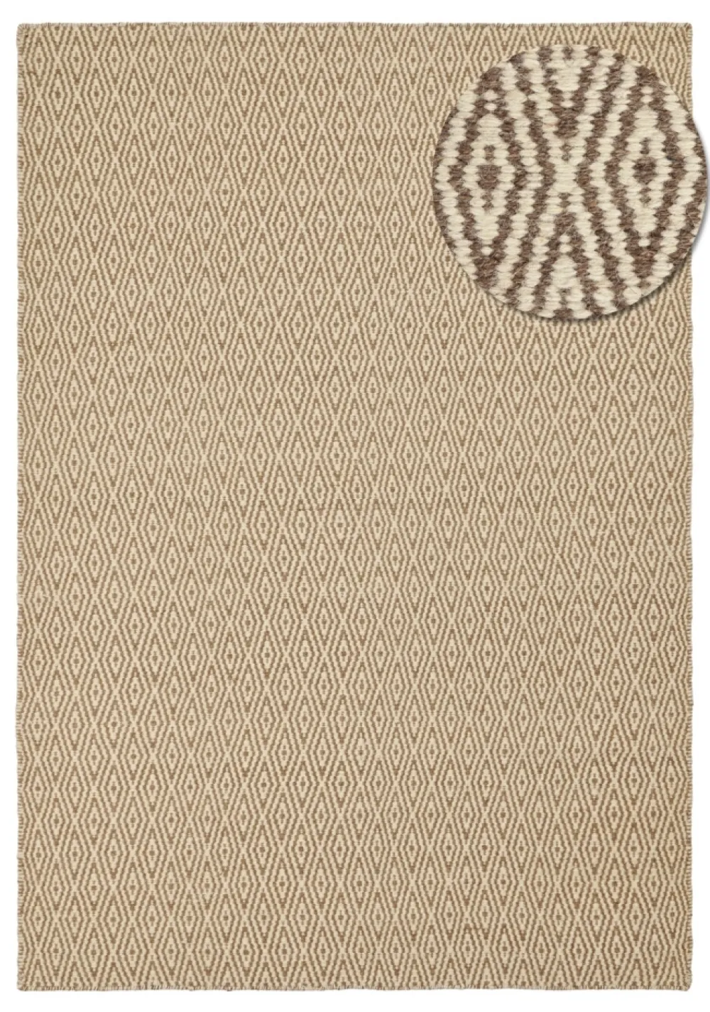 Reforma x Trendcarpet Ullmatta 'Monastir' - Brun/vit