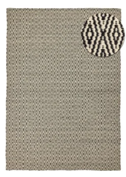 Reforma x Trendcarpet Ullmatta 'Monastir' - Svart/vit