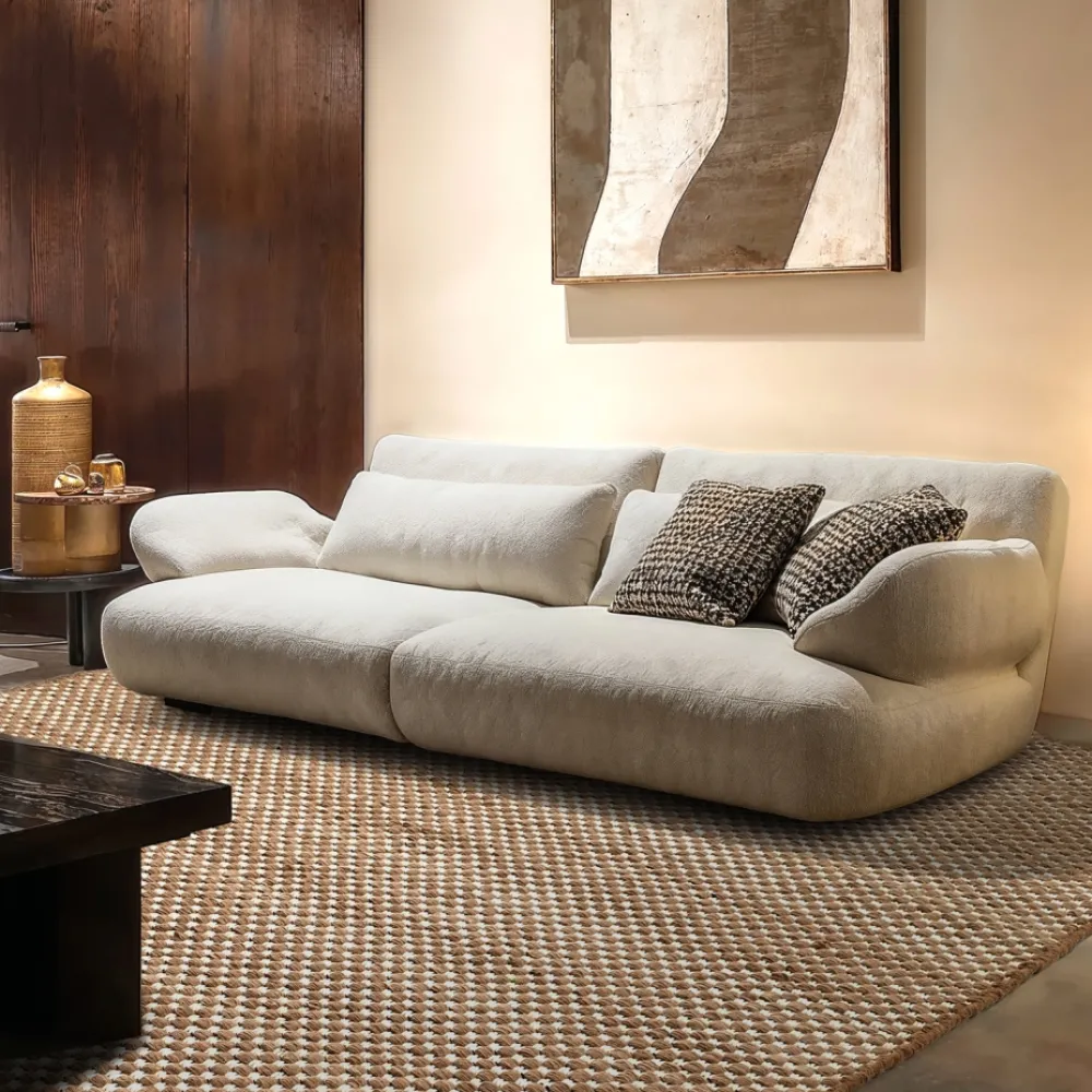 Reforma x Trendcarpet Ullmatta 'Ovelia' - Brun/vit