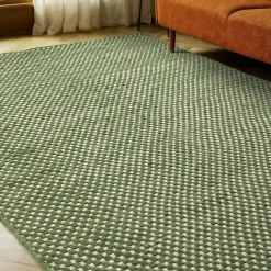 Reforma x Trendcarpet Ullmatta 'Ovelia' - Grön/vit