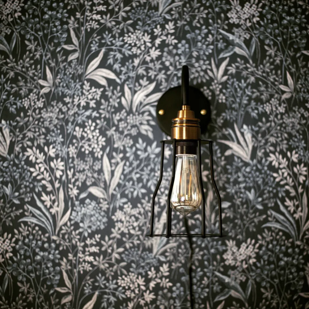 Trademark Living Vägglampa Vintage - Mässing/Stålnät